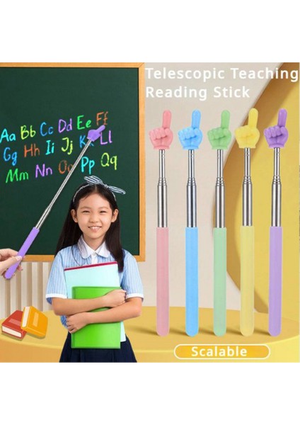 67-68 Santimetre Uzayabilen Öğretmen Çubuğu Teleskopik Rehber Işaret Sunum Vb. Parmak Çubuk (1 Adet)