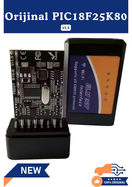 ELM327 V1.5 WiFi Türkçe Araç Arıza Tespit Cihazı OBD2 - Orijinal PIC18F25K80 Çipli, IOS / Android / Windows Uyumlu fiyatları