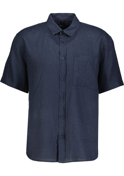 Erkek Regular Fit Kısa Kol Gömlek LF2039310 Navy fırsatları