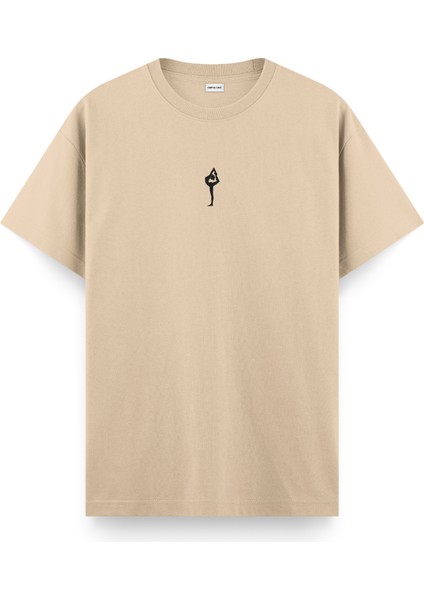 Natarajasana Yoga - Regular T-Shirt Krem