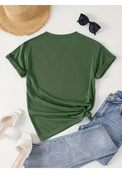 Tırmanan Pandalar Baskılı Kadın Pamuk T-Shirt modelleri
