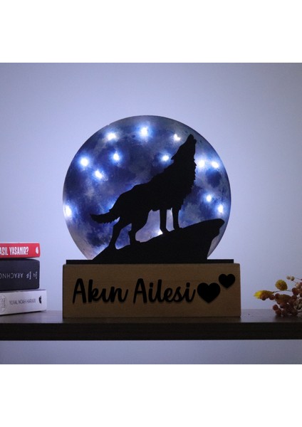 LED Işıklı Pleksi Dolunay Kişiselleştirilebilir Dekoratif Biblo Ursula Kurt Anahtar Askılığı fırsatları