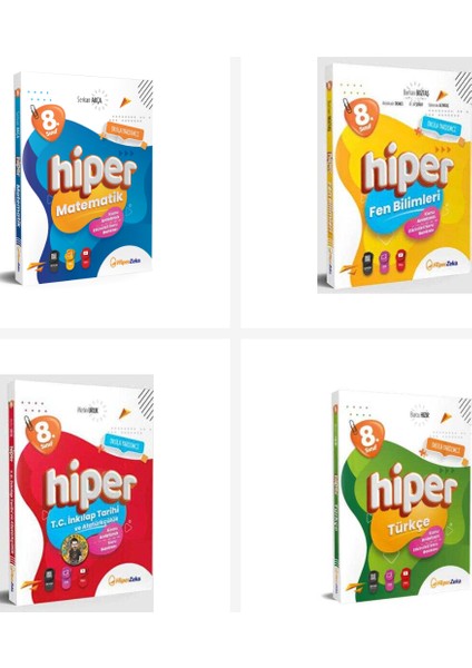 Hiperzeka 8. Sınıf Hiper Tüm Dersler Konu Anlatımlı Soru Bankası