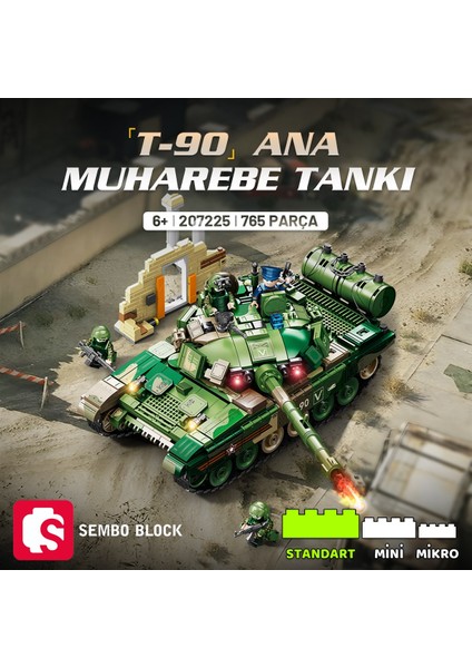 T-90 Ana Muharebe Tankı Yapı Bloğu Seti 765 Parça