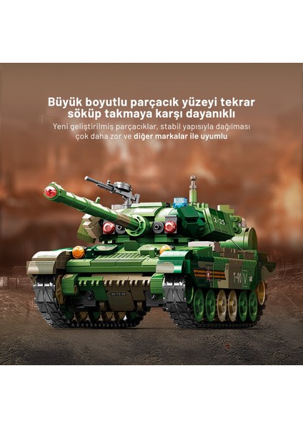 T-90 Ana Muharebe Tankı Yapı Bloğu Seti 765 Parça fiyatları