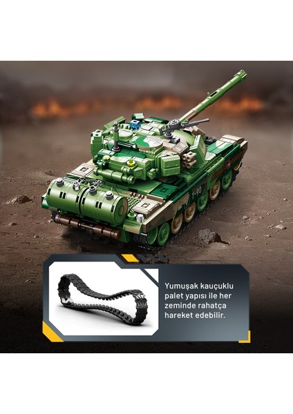 T-90 Ana Muharebe Tankı Yapı Bloğu Seti 765 Parça indirimleri