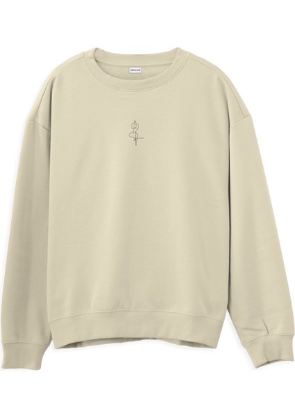 Vrksasana - Regular Sweatshirt Krem
