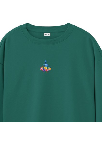 Meditation Chakra Yoga Regular Sweatshirt Yeşil fiyatları