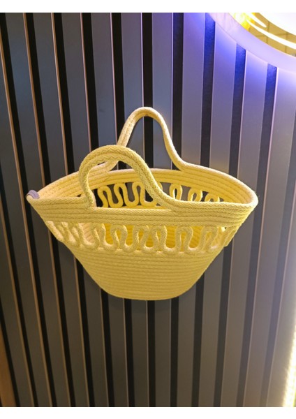 Minimalist Zarif Şirin El Yapımı Örgü Tasarım Trikotlu El Çantası