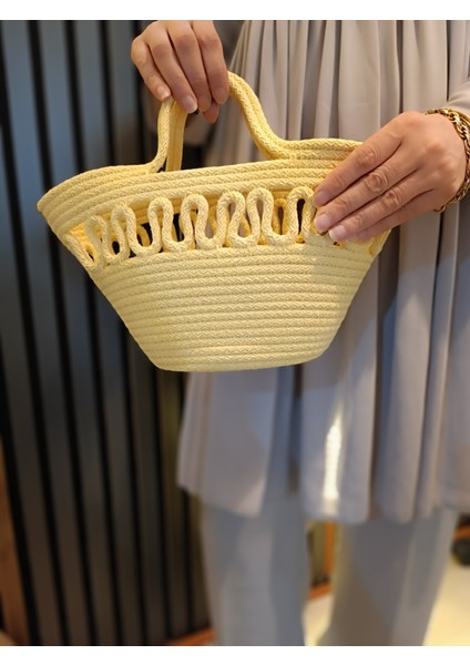 Minimalist Zarif Şirin El Yapımı Örgü Tasarım Trikotlu El Çantası modelleri