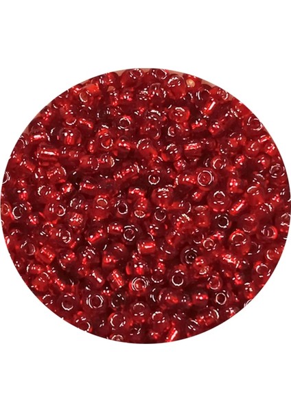 Dökme Cam Kum Boncuk (11/0) 2 mm - 20 Gram - Şeffaf Koyu Kırmızı - BNC015 fiyatları