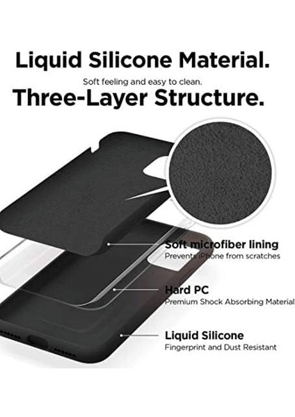 Kılıf iPhone 7 Plus / 8 Plus ile Uyumlu Içi Kadife Lansman Silikon Kılıf Şok Emici Full Kasa Koruma Sağlayan Kılıf (Siyah) modelleri