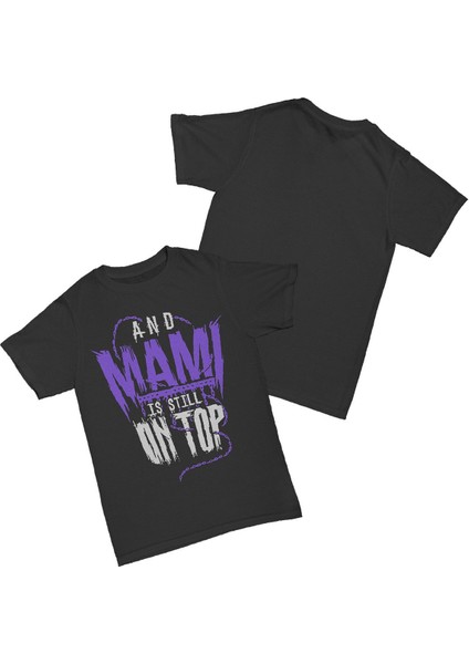 Rhea Ripley I' M Your Mami Baskılı Siyah Pamuk T-Shirt