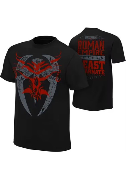 Roman Reigns Levels Above Baskılı Pamuk T-Shirt