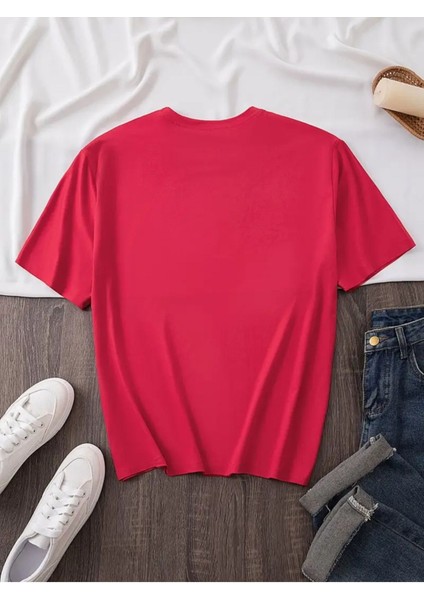 Karma Baskılı Kadın Pamuk T-Shirt fiyatları