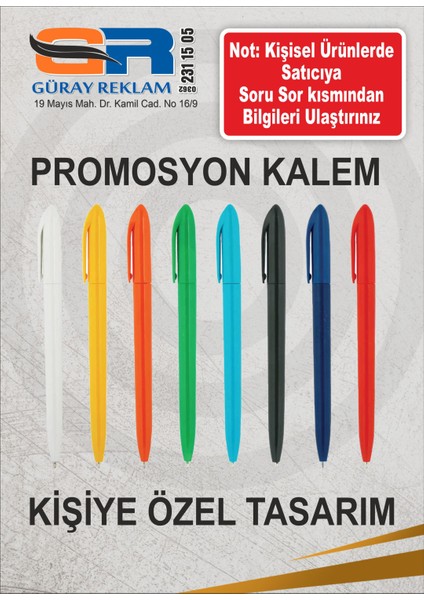 Promosyon Kalem Kişiye Firmaya Özel Baskılı Kalem fiyatları