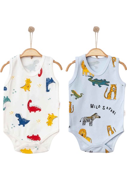 Erkek Bebek&çocuk Askılı Çıtçıtlı Badi 2’li Set – %100 Pamuk, Esnek ve Rahat