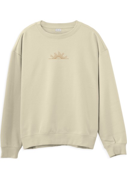 Yang - Regular Sweatshirt Krem