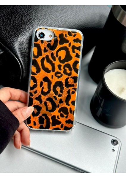 Aksesuar Iphone 7-8 - Se 2020 Shine Leopar Renk Geçişli Esnek Silikon Kılıf - Leopar