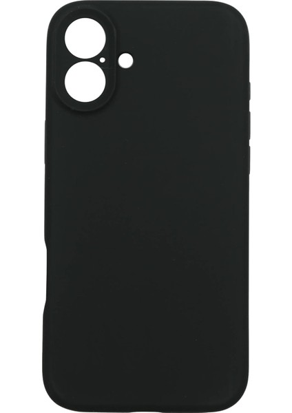 Aksesuar iPhone 16 ile Uyumlu First Silikon Kılıf Ince Yapılı Mat Dış Yüzeyli Tam Koruma Sağlayan Kamera Korumalı Kılıf (Siyah)