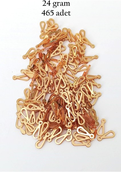 Oya Abiye Bileklik Kolye Pleksi Metalik Plastik Pul Altın Renk 24 Gram 465 Adet - BNC542