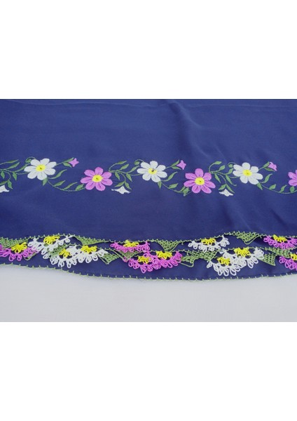 El Emeği Nakış Işlemeli Iğne Oyalı Namaz Örtüsü Çeyizlik Mevlit Başörtüsü Krep Kumaş 145X75 cm fırsatları