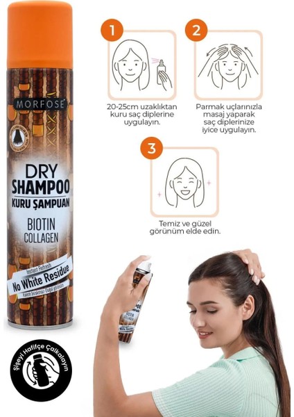 Kuru Şampuan Biotin Collagen 200 ml - Rastalı Saçlar - Mrfs modelleri