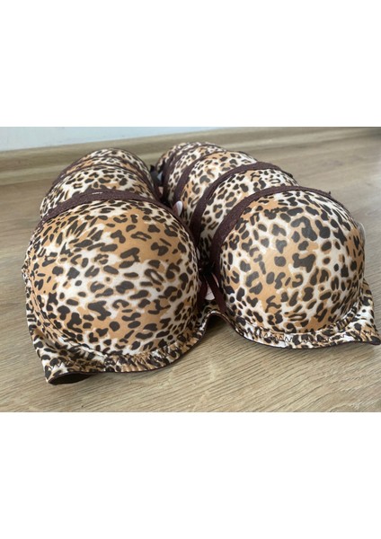 Silikonlu Dolgulu Sütyen LEOPAR-5066