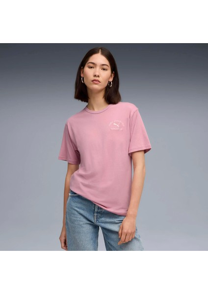 Kadın Pembe Puma Puma Class Relaxed Tee Pembe Kadın T-Shirt
