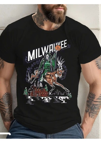 Nba Affliction Style Tasarım Baskılı Unisex Pamuk T-Shirt