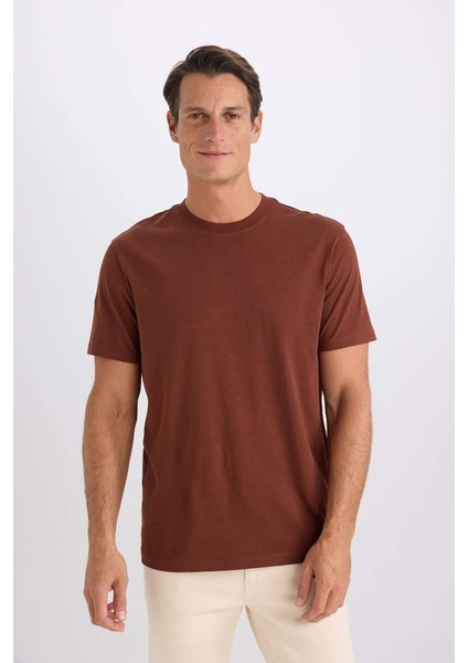 Erkek T-Shirt V7699AZ/BN319 Brown