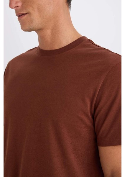 Erkek T-Shirt V7699AZ/BN319 Brown fiyatları