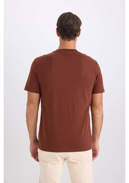Erkek T-Shirt V7699AZ/BN319 Brown indirimleri