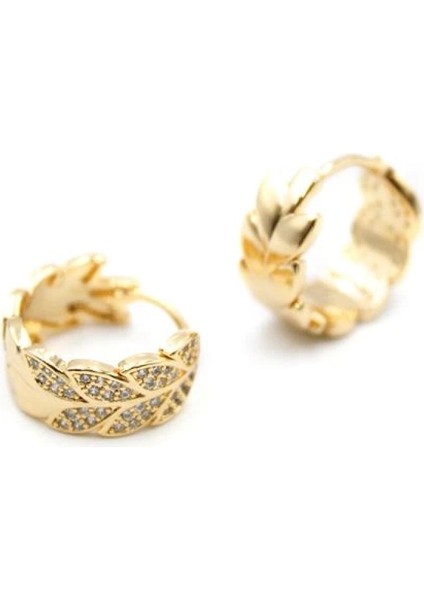 Taşlı Halka Küpe - Altın fiyatları