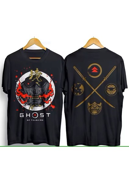 Ghost Of Tsushima Baskılı Pamuk T-Shirt