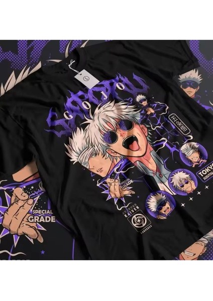 Gojo Satoru Baskılı T-Shirt