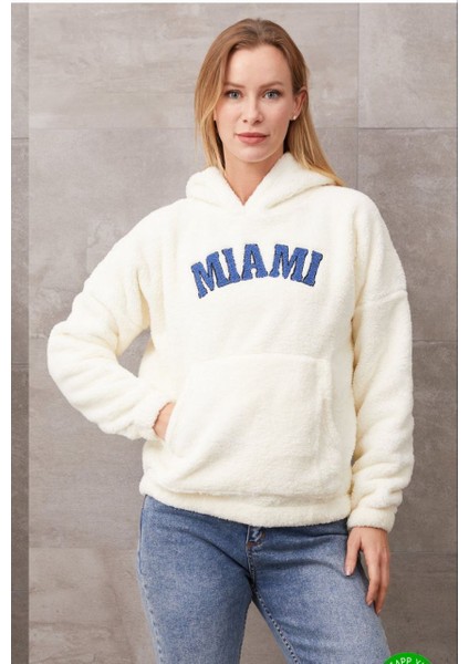Kapüşonlu Peluş Sweatshirt