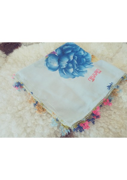 ve Reyhan El Emeği Iğne Oyası Yazma , Fular ,yemeni, Mevlüt Örtüsü ,hediyelik 4 Kenarı Oyalı