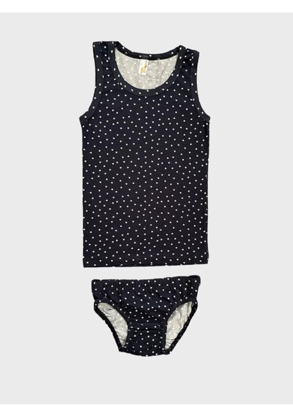 Erkek Çocuk Pamuklu Lacivert Yıldız Desenli Atlet Slip Külot Takımı fiyatları