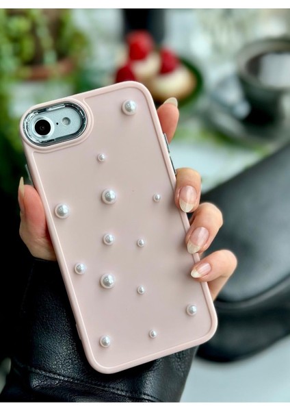 Aksesuar Iphone 7-8 - Se 2020 - Se 2022 Uyumlu Pearl 3D Oyuncak Tasarımlı Esnek Silikon Kılıf - Pembepearl
