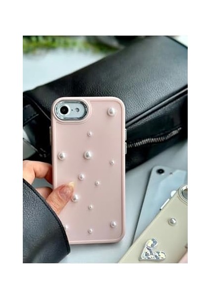 Aksesuar Iphone 7-8 - Se 2020 - Se 2022 Uyumlu Pearl 3D Oyuncak Tasarımlı Esnek Silikon Kılıf - Pembepearl fiyatları
