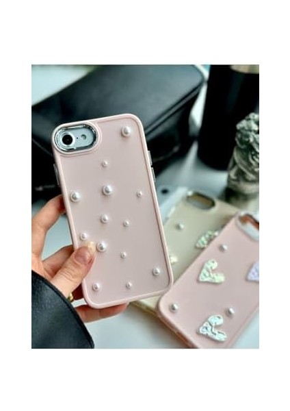 Aksesuar Iphone 7-8 - Se 2020 - Se 2022 Uyumlu Pearl 3D Oyuncak Tasarımlı Esnek Silikon Kılıf - Pembepearl modelleri