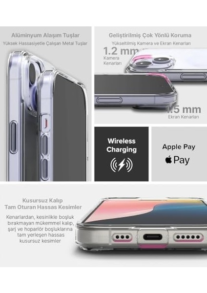 iPhone 13/14 Için Magsafe ile Uyumlu Supermatt Serisi Arkası Parmak Izi Tutmayan Sert Mat Polikarbonat Kenarları Tpu Silikon Metal Tuşlu Premium Şeffaf Kılıf Kapak (Manyetik, 13-14) modelleri