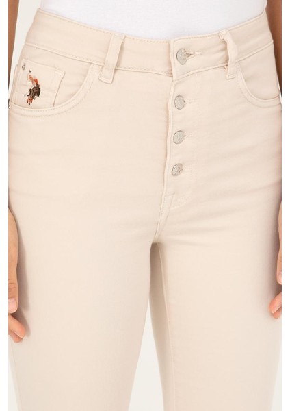 E-E-Lena-Bej U.s Polo Assn. Kadın Jean Pantolon 1830470 Bej fiyatları