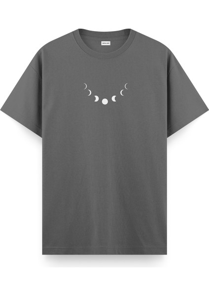 Lunar Cycle Yoga Regular T-Shirt Antrasit