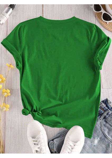 Pink Green Baskılı Kadın Yeşil T-Shirt fiyatları