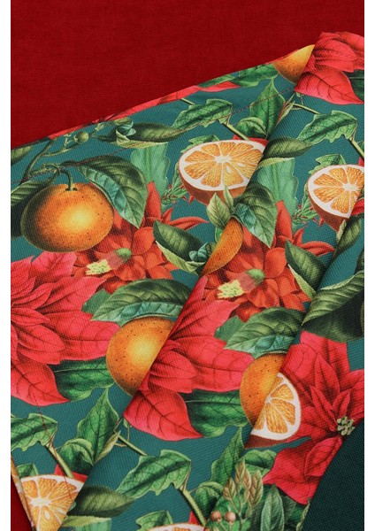 Bahçesi Desenli Dijital Baskılı Runner Amerikan Servis 40X150 cm