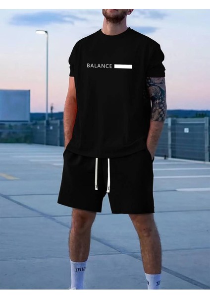 Balance Baskılı Erkek T- Shirt
