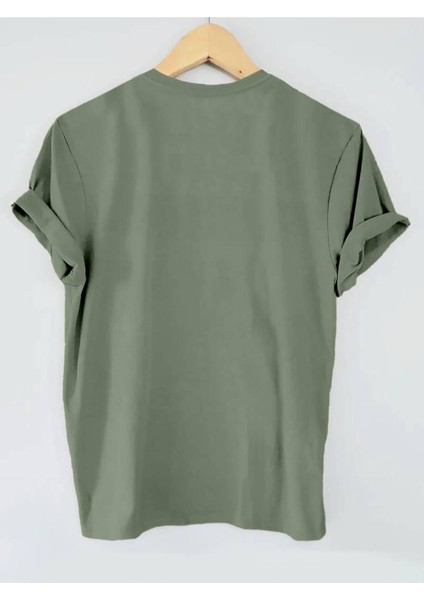 Zürafa Baskılı Kadın Haki Yeşili T-Shirt fiyatları