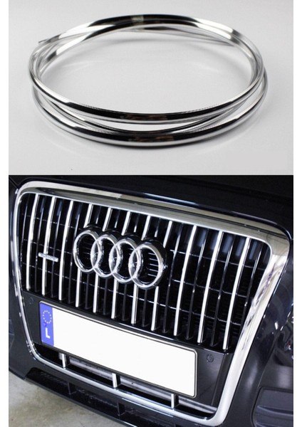 Nikelej 3 Metre x 7mm U Tipi Kendinden Yapışkanlı Nikelaj Kapı Bagaj ve Panjur Şeridi Kapı Fitili